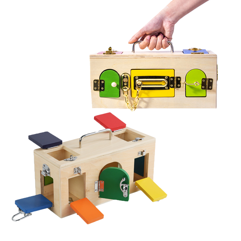 Board Game Nature - モンテッソーリの木のおもちゃ箱,アクティビティボックス,ビジーボードゲーム,実用的なライフスキルのおもちゃ,就学前の学習,教育玩具