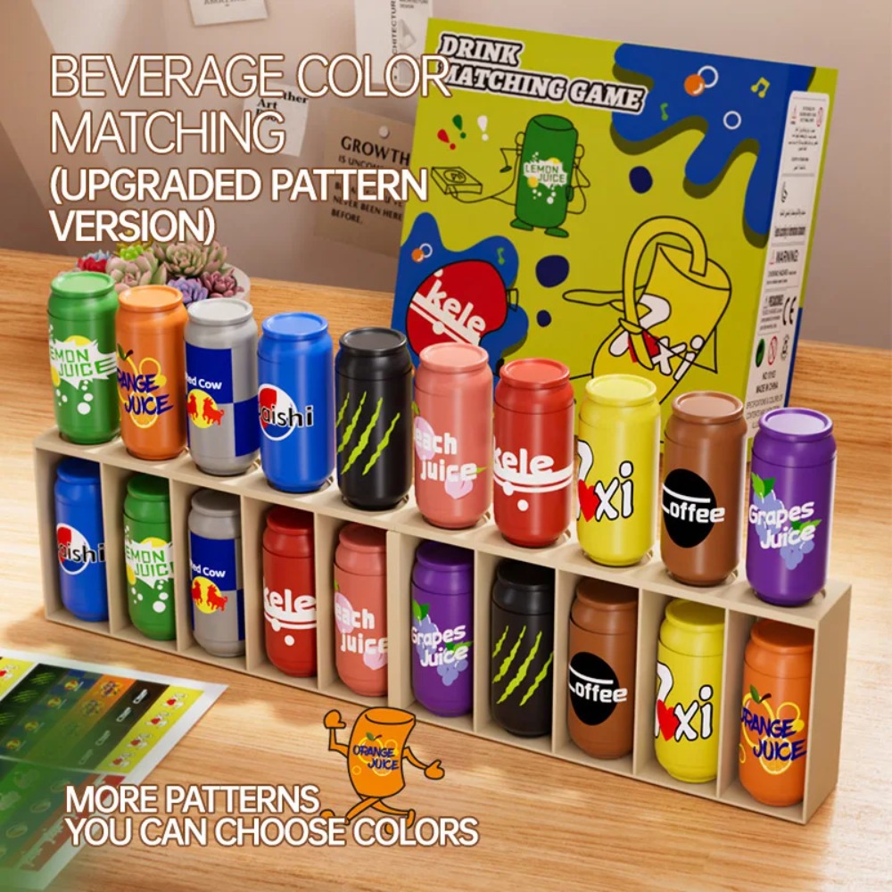 Board Game For 3 Players - 子供向けの楽しいボトル当てゲーム、飲み物合わせ、パズルボードゲーム、2人対戦、親子で遊べるインタラクティブおもちゃ