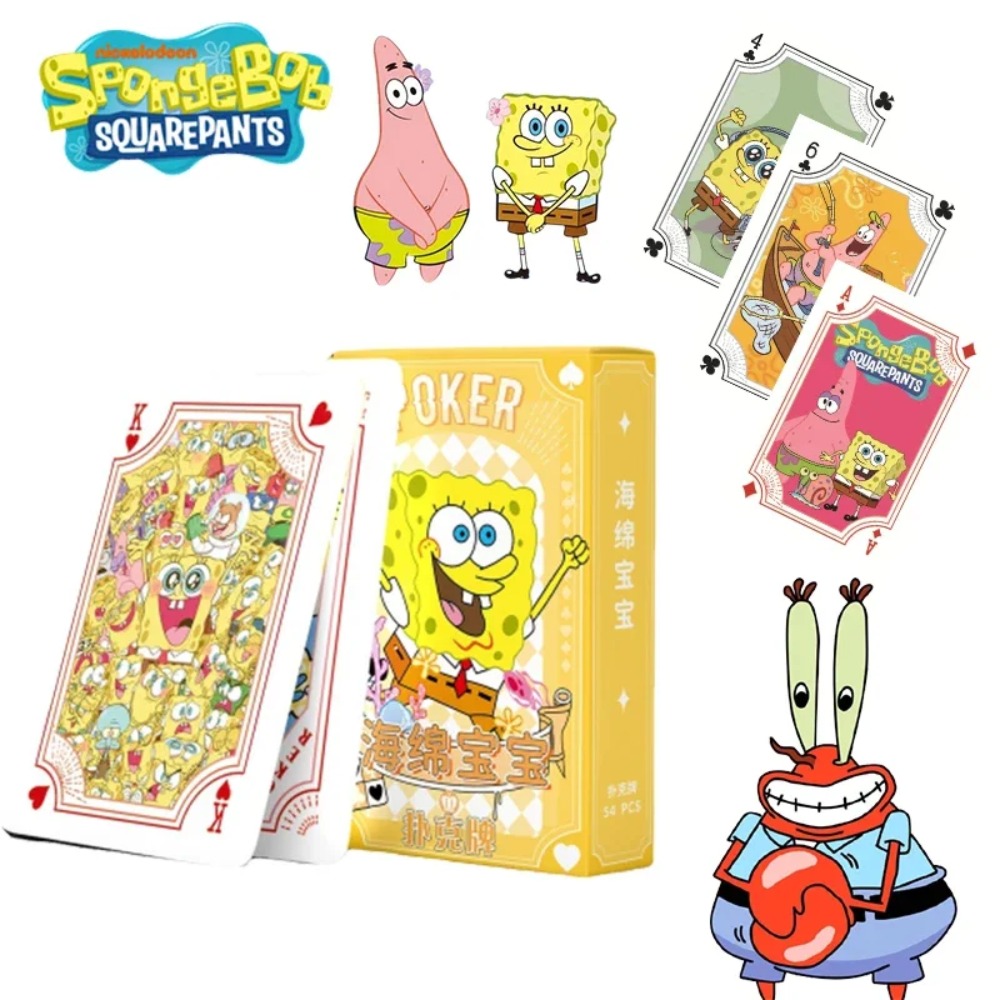 Board Game Box - 54枚入り/箱 スポンジボブ アニメ ポーカーカード パトリック 漫画シーン