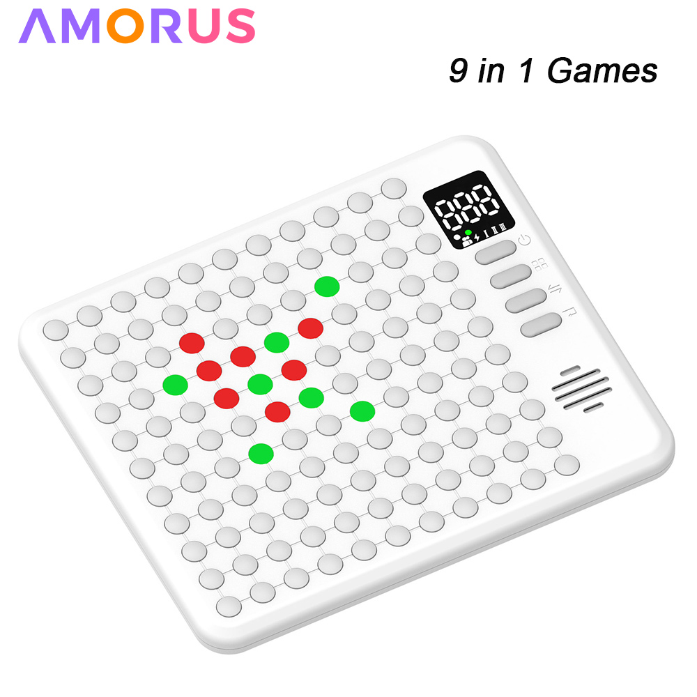 Board Game Vantage - 9 in 1多機能スマートボードゲーム電子チェスバックギャモン、囲碁、三目並べ、もぐらたたき、子供と家族向け卓上ゲーム