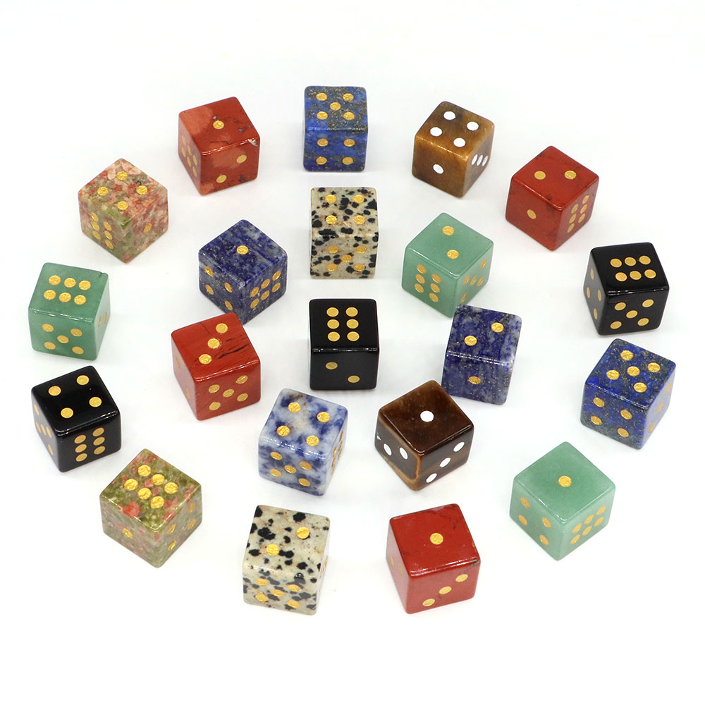 Board Game Digital - 15 ミリメートル天然石六面デジタルサイコロヒーリングクリスタルアメジストクォーツ宝石 D6 サイコロテーブルボードゲームエンターテイメントギフト用
