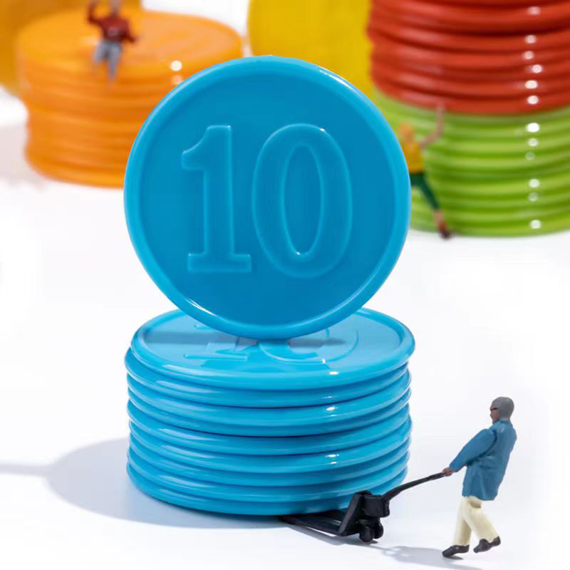 40 個のポーカーチップ数字付きカウントマーカー 38 ミリ - Board Game With Chips のレビューと価格