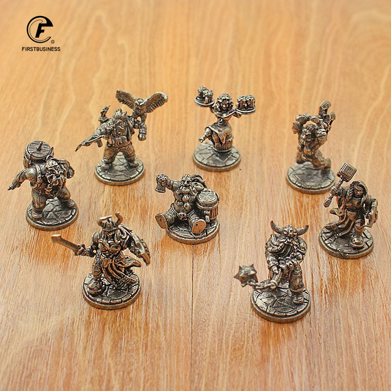 ヴィンテージ白真鍮ミニチュアドワーフ戦士像デスクトップボード - Board Game Vantage のレビューと価格