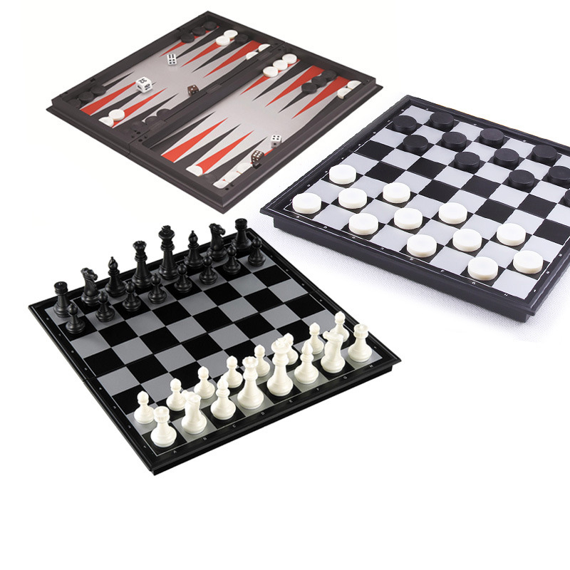 折りたたみ式磁気チェス 25CM チェッカー バックギャモン - Board Game Vantage のレビューと価格