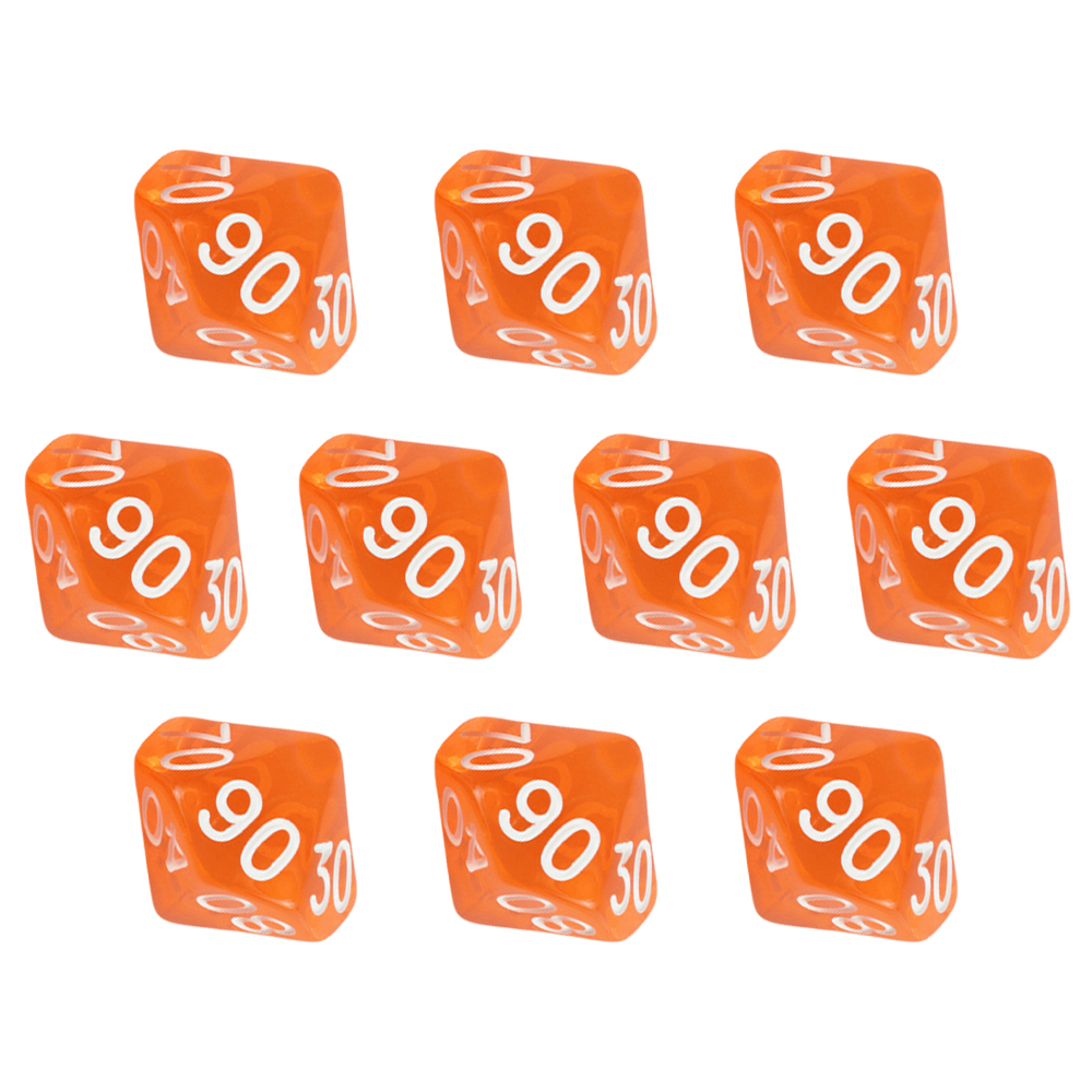D10(00-90) ダイスセット 10個入り 透明 10面 - Board Game Digital のレビューと価格