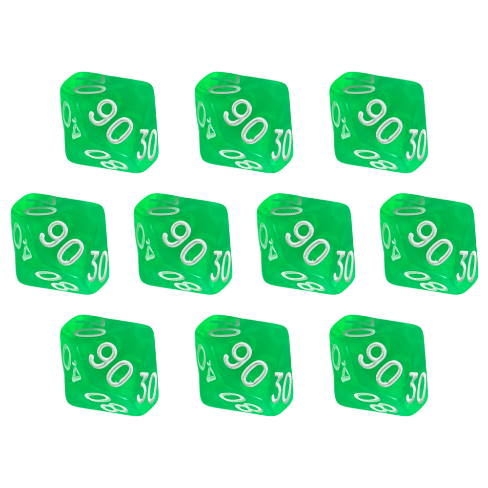 D10(00-90) ダイスセット 10個入り 透明 10面 - Board Game Digital のレビューと価格