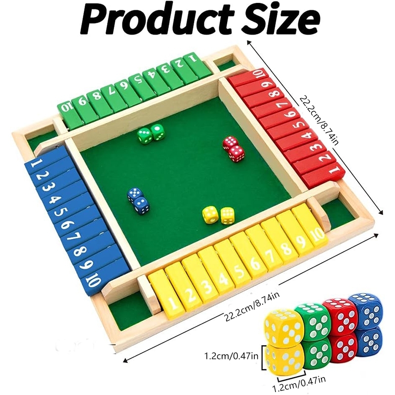 算数ダイスボードゲーム 四面フリップカードゲームボックス ダ - Board Game For 3 Players のレビューと価格