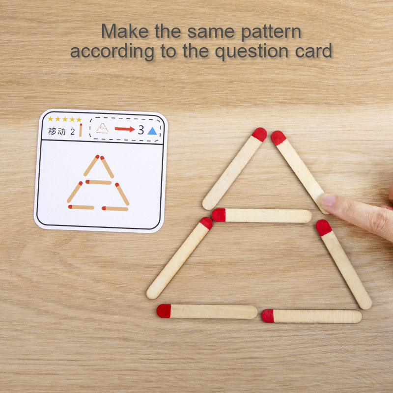 モンテッソーリマッチパズルゲーム木のおもちゃ DIY 数学幾 - Board Game Nature のレビューと価格