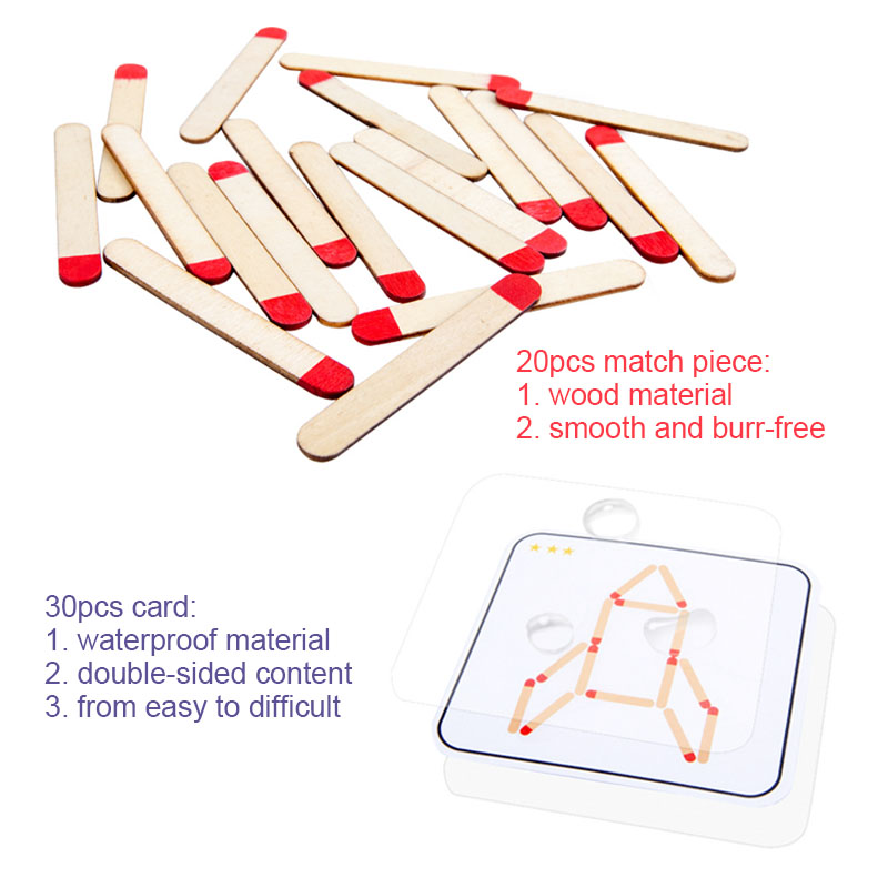 モンテッソーリマッチパズルゲーム木のおもちゃ DIY 数学幾 - Board Game Nature のレビューと価格