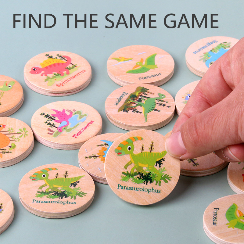 記憶ゲーム恐竜マッチングおもちゃ就学前マッチングボードゲーム - Board Game Nature のレビューと価格