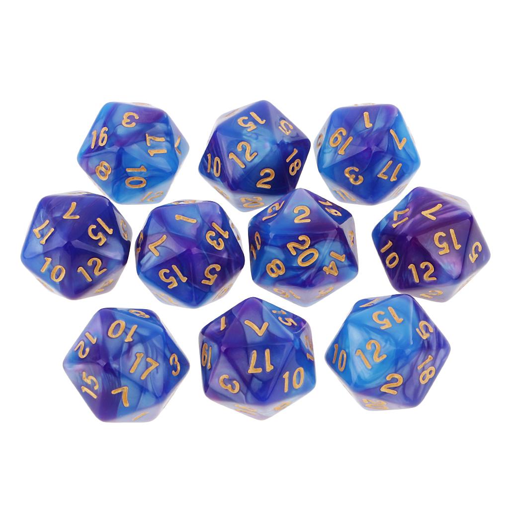 10 個多面体 20 面サイコロ D20 サイコロ RPG  - Board Game Digital のレビューと価格