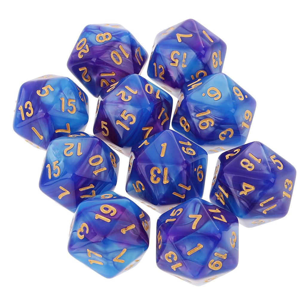 10 個多面体 20 面サイコロ D20 サイコロ RPG  - Board Game Digital のレビューと価格