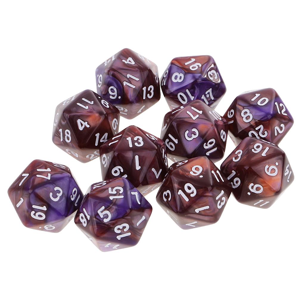 10 個多面体 20 面サイコロ D20 サイコロ RPG  - Board Game Digital のレビューと価格