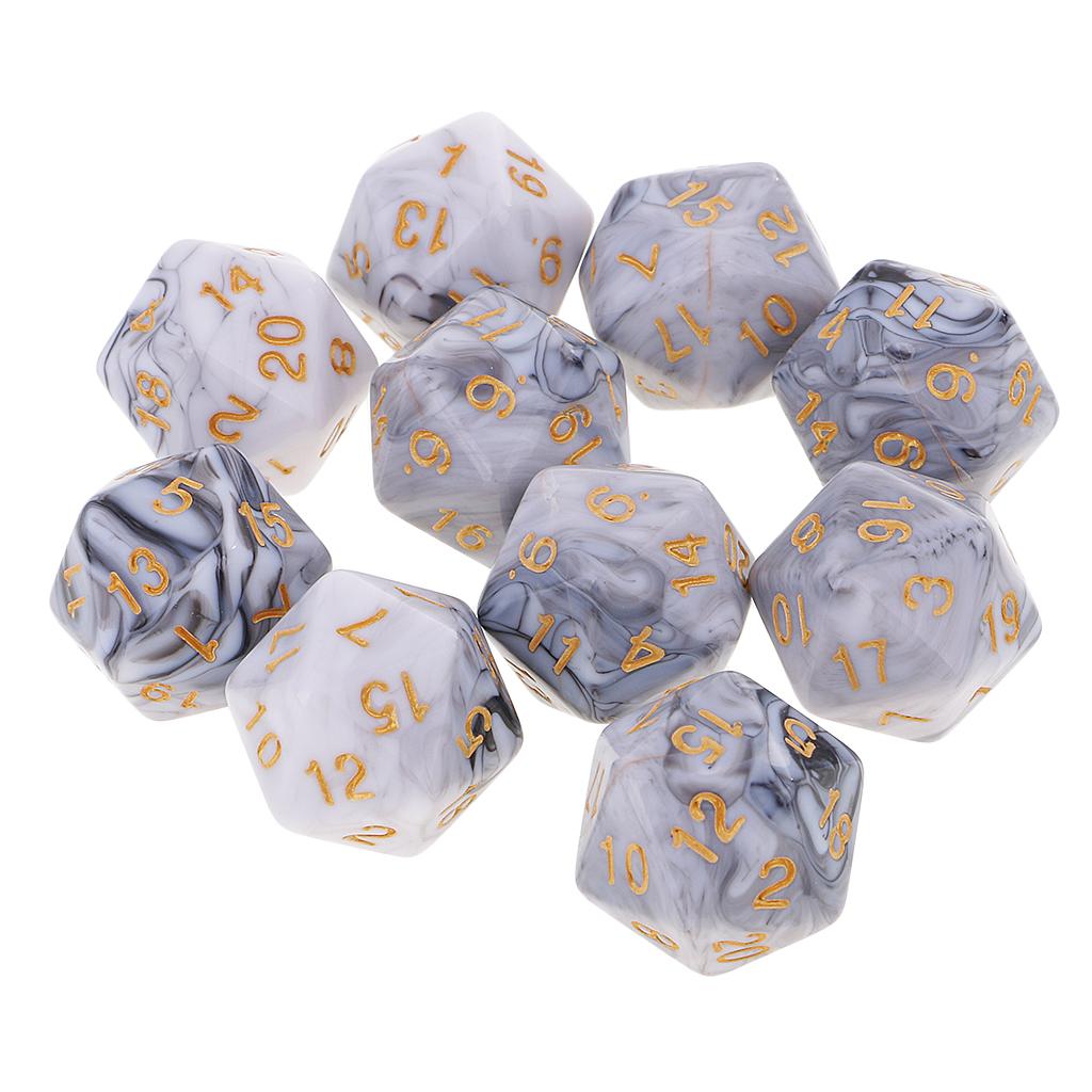 10 個多面体 20 面サイコロ D20 サイコロ RPG  - Board Game Digital のレビューと価格
