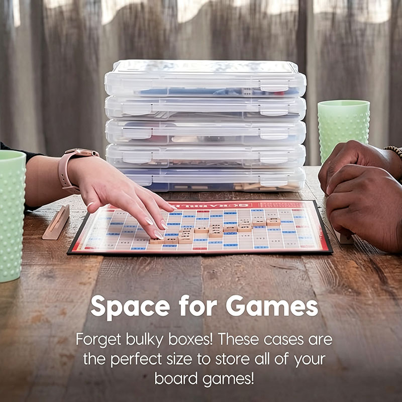 2個入り透明スリムボードゲーム収納ケース、スナップ蓋付き、パ - Board Game Box のレビューと価格