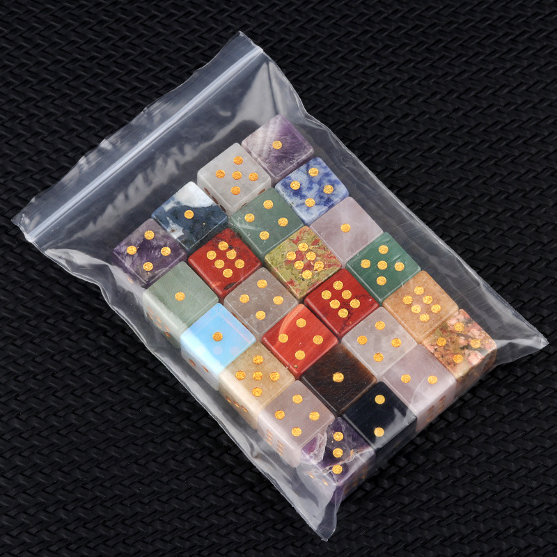15 ミリメートル天然石六面デジタルサイコロヒーリングクリス - Board Game Digital のレビューと価格