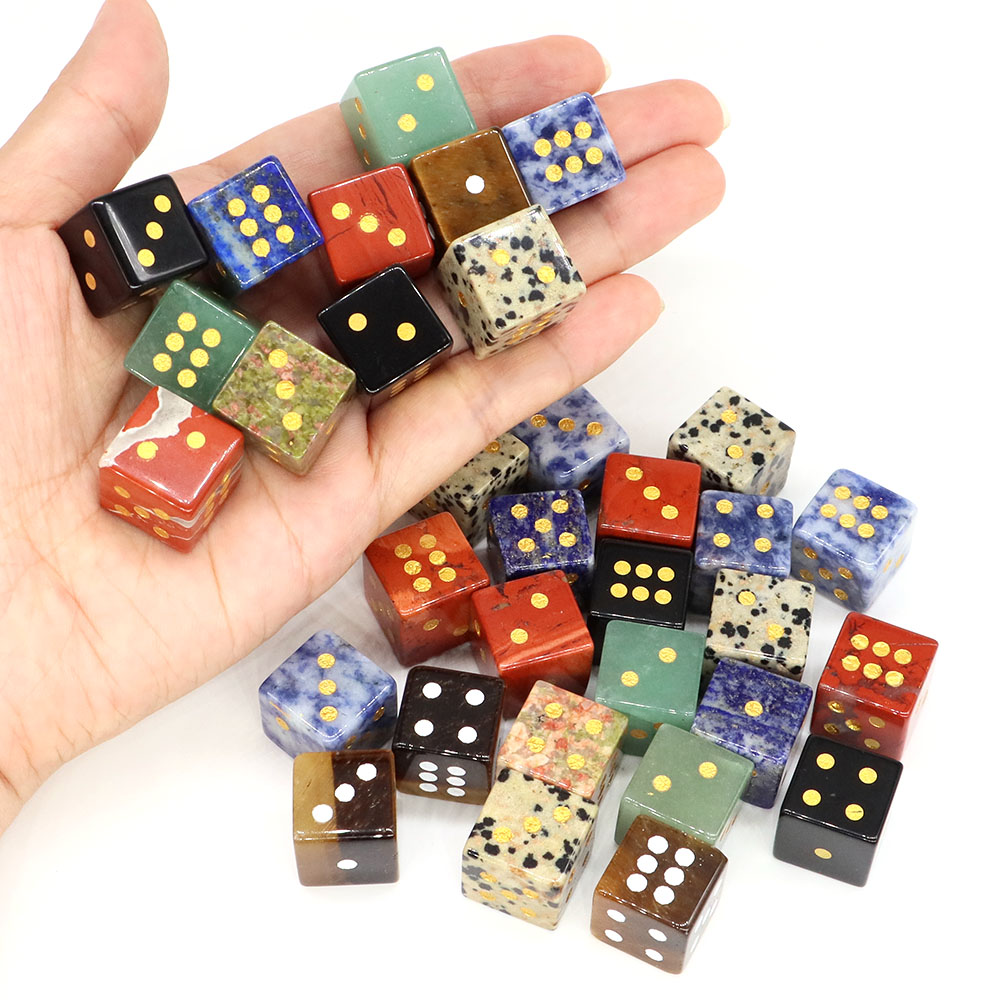 15 ミリメートル天然石六面デジタルサイコロヒーリングクリス - Board Game Digital のレビューと価格