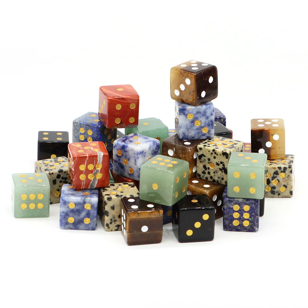 15 ミリメートル天然石六面デジタルサイコロヒーリングクリス - Board Game Digital のレビューと価格