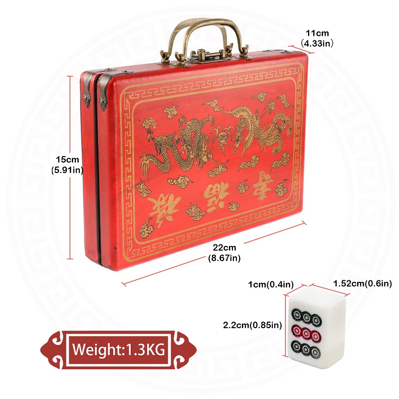 麻雀144牌 中国式番号入り麻雀セット ヴィンテージ収納ボッ - Board Game Vantage のレビューと価格